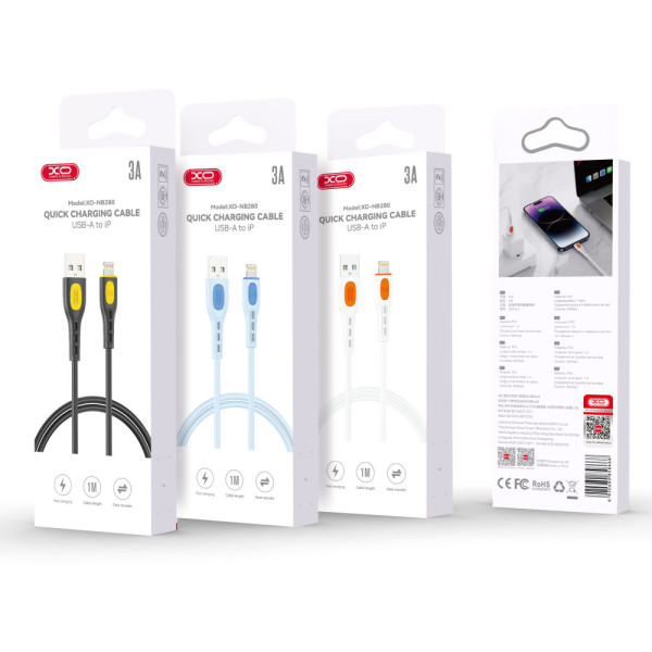 Кабель  XO NB280 Jian Yan Lightning 3A 1m Арт.49942