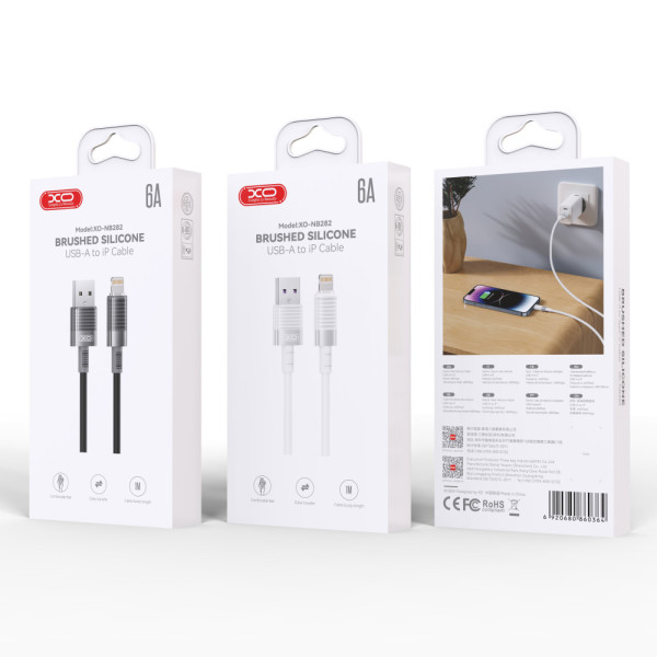Кабель  XO NB282 Brushed Silicone Lightning 6A 1m Арт.Арт.49945