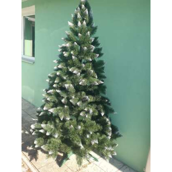 Ялинка «Канада» зелена ПВХ 1,5 з білим напиленням м в коробці Арт.70593