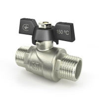 Кран кульовий PN40 НН 1/2 Бабочка BLACK Raftec Арт.67749