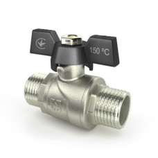 Кран шаровый PN40 НН 1/2 Бабочка BLACK Raftec Арт.67749