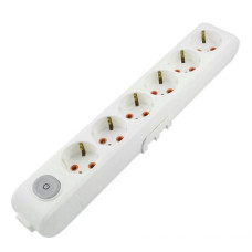 Колодка 6 гнезда с/с + выключатель Multi-Let Арт.005524