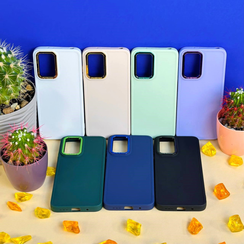 Чехол накладка Colors Metal Style Frame Samsung A24 4G Арт.44614