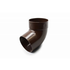 Водостік Відвід (коліно) труби двомуфтовий 87' коричневий  85мм Арт.04242
