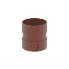Водосток Муфта трубы 100мм коричневый Арт.54849