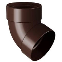 Водосток Отвод (колено) трубы двухмуфтовый 67' коричн 100мм Арт.00314