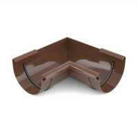 Водосток Угол желоба внутрь 90' коричневый 120 Арт.54832