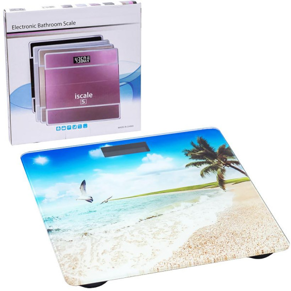 Ваги побутові підлогові 2017BTZ скляні до 180кг 26*26*2см Арт.117298