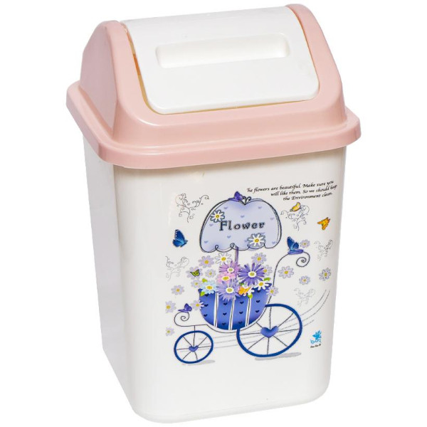 Мусорное ведро пластиковое с поворотной крышкой 23*36*22см YC21 252-54 Арт.116784