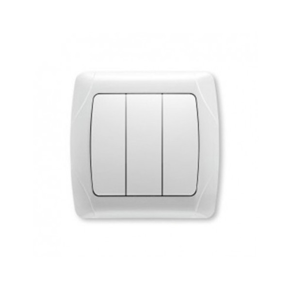Вимикач 3кл.білий Viko Carmen Арт.006632