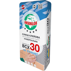 Ансерглоб ВСХ-30 Клей для плитки 25кг 1/48 Арт.211009