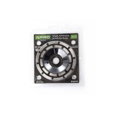 Чаша алмазная шлифовальная 125мм 22-24% Сегмент двухрядный APRO Арт.830515