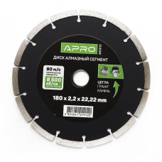 Диск відрізний до бетону 180х2,2мм (22-24%) сегмент APRO Арт.830010