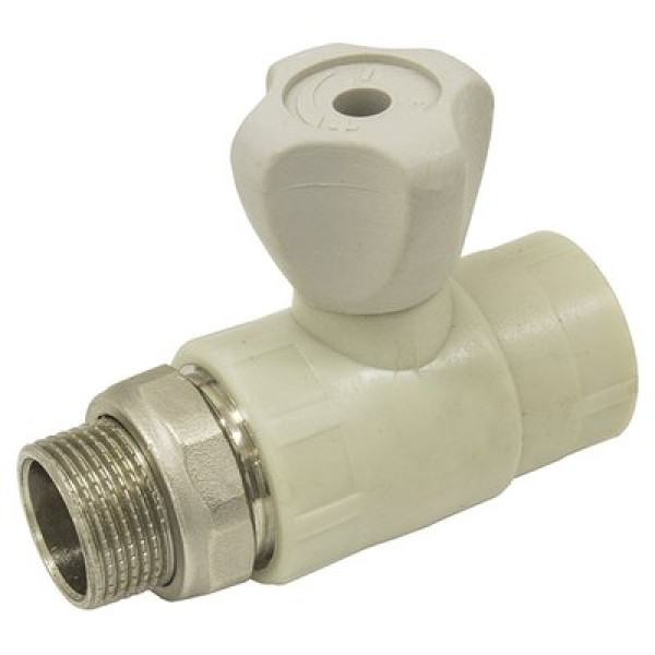 ППР Кран З Накидною Гайкою Прямий ЭКО PN20 20мм 1/2 Арт.14104