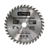 Диск пильний по дереву 160х20х36Т APRO Арт.830112