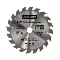 Диск пиловий до дерева 190х20х24T APRO Арт.830169