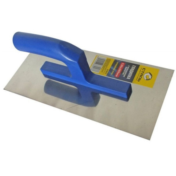 Терка нерж.зубчаста з пласт. ручкою 125x270мм.зуб 12x12мм.Укр. Арт.08-2227