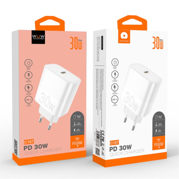 Мережевий зарядний пристрій WUW C197 PD30W Арт.49405