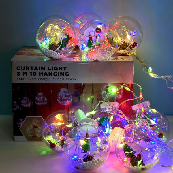 Світлодіодна гірлянда Xmas Ялинка Copper curtain ball lamp 3m*1.5m 200 Led Арт.52101