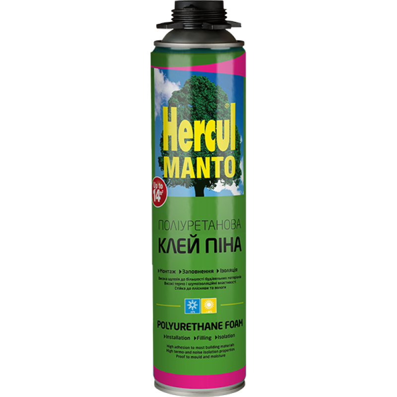 Піна клей 750мл поліуретановий Hercul MANTO Арт.003248