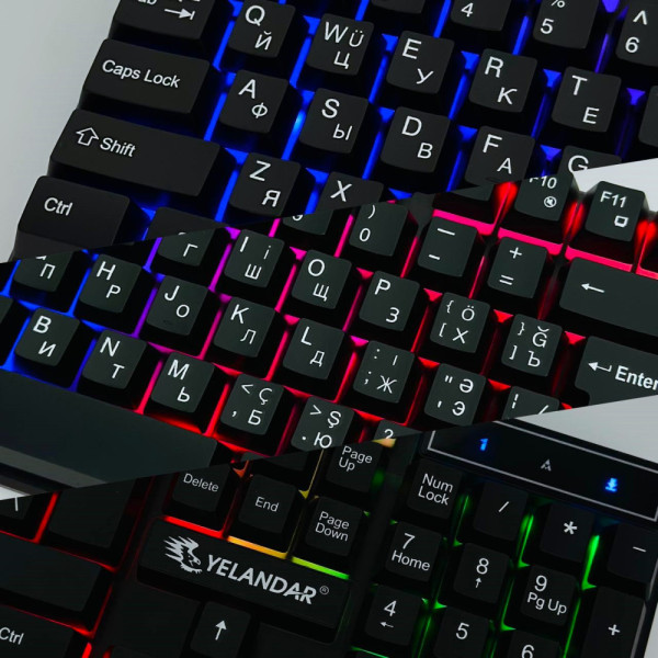 Клавіатура комп'ютерна дротова KEYBOARD HK-6300, з підсвічуванням Арт.6755