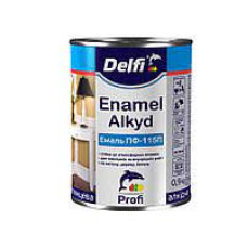 Фарба алкідна ПФ-115 0.9кг біла глянсова Delfi Арт.002851