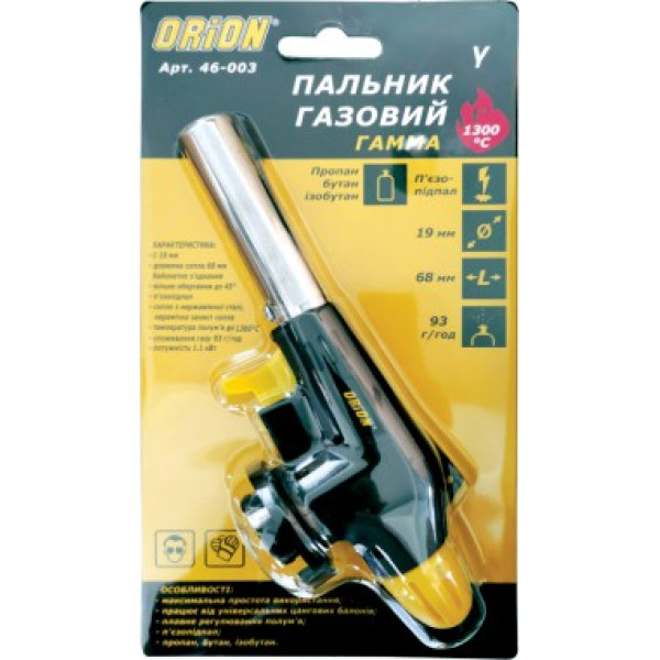 Горелка газовая с пьезоподжигом "Искра" MASTERTOOL Арт.44-5034