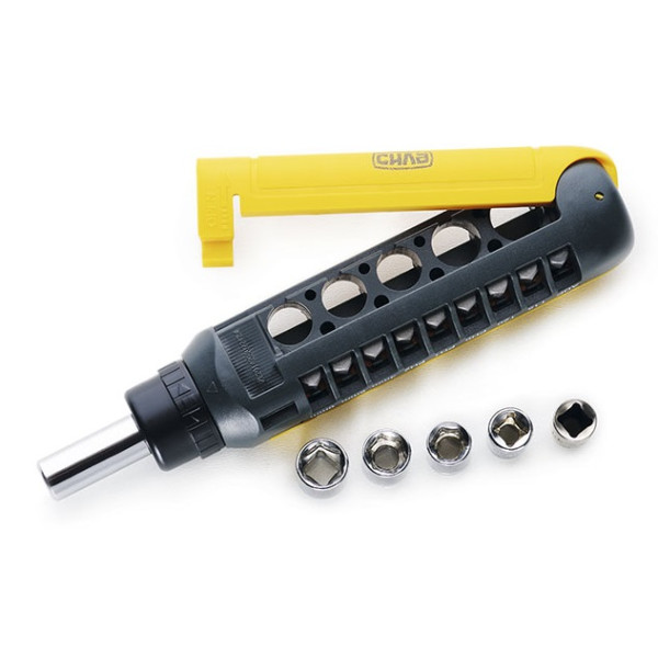 Отвертка реверсивная(9 бит, 5 насадок) CrV СИЛА Арт.302015