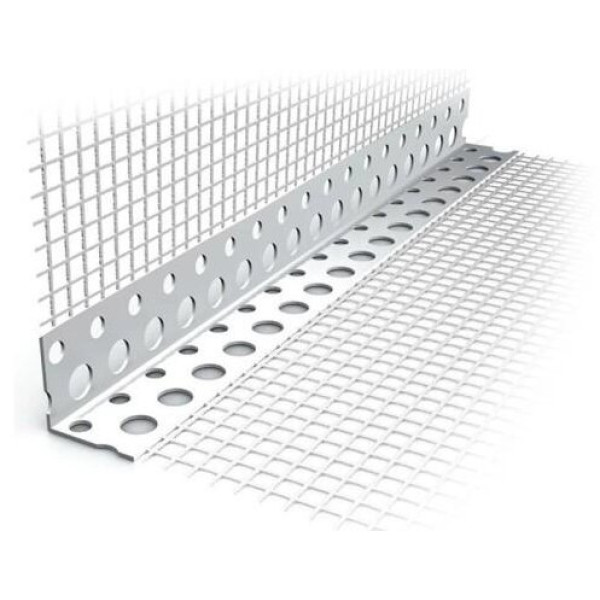 Угольник ПВХ перфорированный с сеткой Контрашульц 3м Арт.29134