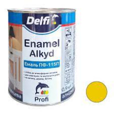 Фарба алкідна ПФ-115 0,9кг жовта Delfi Арт.003554