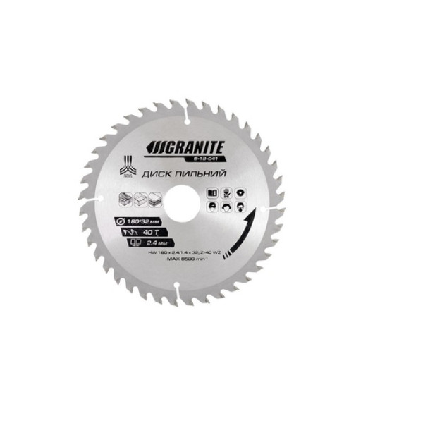 Диск пильний по дереву 180×32(30)х24Т АПРО Арт.830138