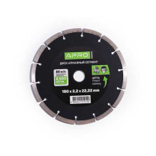Диск відрізний по бетону 180х2,6х22,22 APRO Турбо Арт.830073