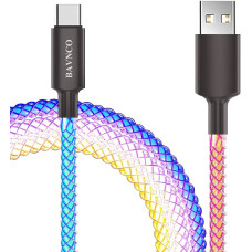 Кабель Швидкої Зарядки Type-C До Type-C З RGB-підсвічуванням 66 Вт Арт.01168