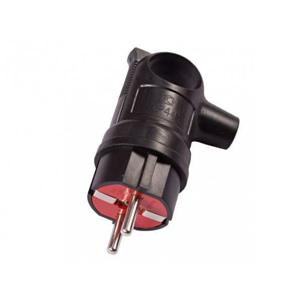 Вилка каучукова кутова із заземленням та кільцем FAR/AWM Арт.04646