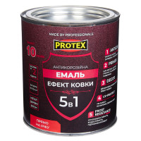 Емаль антикорозійна 5в1 з ефектом ковки PROTEX графітова 0,75кг Арт.85523