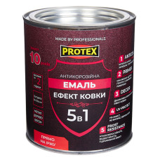 Емаль антикорозійна 5в1 з ефектом ковки PROTEX графітова 0,75кг Арт.85523