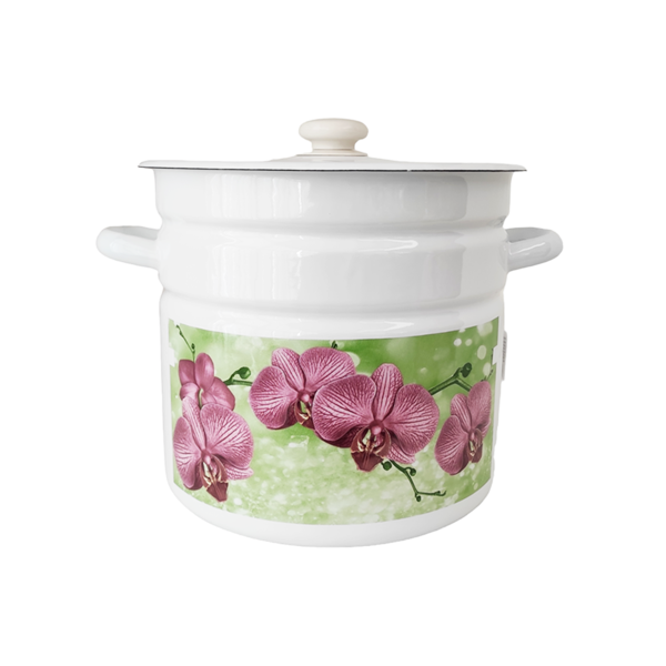 Каструля емальована 12л 1624/2 Орхідея Арт.47477