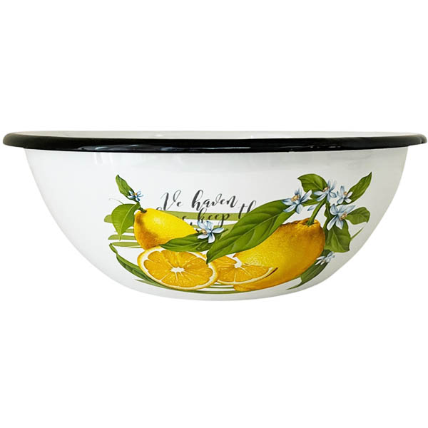 Миска емальована 4.0л 0314/2 Лимон Арт.49306