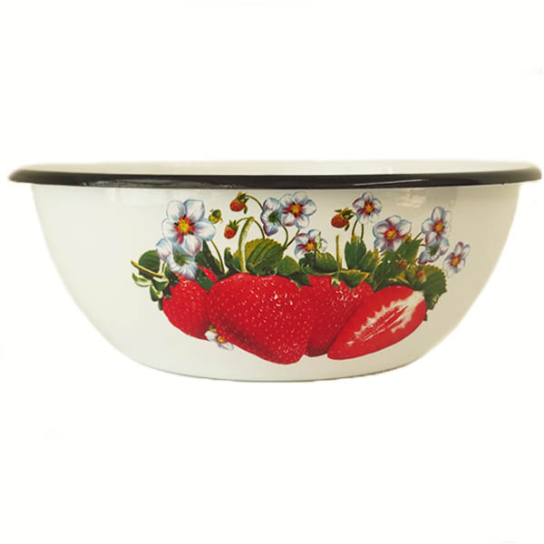 Миска емальована 4.0л 0314/2 Полуниця Арт.46426