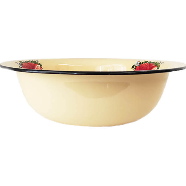 Таз емальований 9л 3021/2 Полуниця кремова Арт.39346