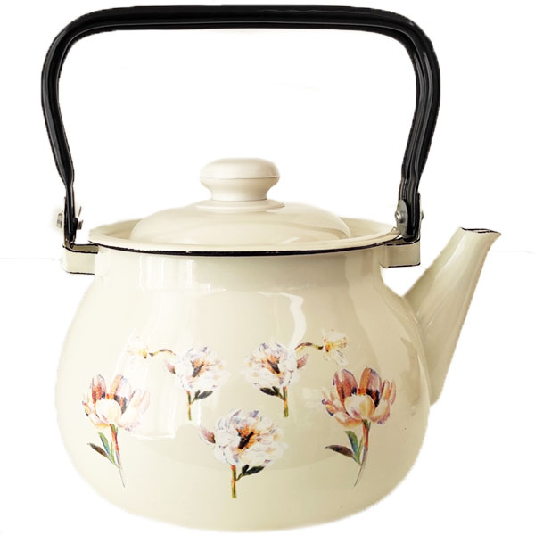 Чайник эмалированный 2.5л 2710/2 Цветочная фантазия Арт.40470