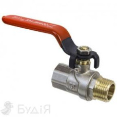 Кран кульовий ВЗ, DN15 (1/2'') НВ ручка CBH-011 RAFTEC RED(35/140)  Арт.51179