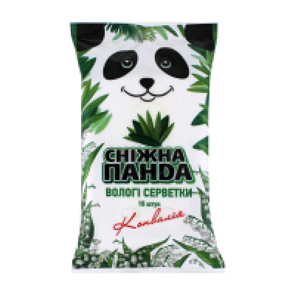 Детские влажные салфетки Снежная Панда для рук Ландыш 15 шт Арт.4823019008722