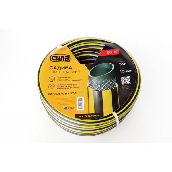 Шланг садовий САДИБА 3/4 30м.(СИЛА) Арт.550619