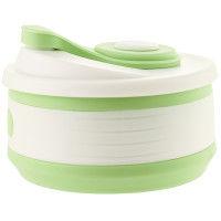 Чашка складная с крышкой зеленая 150мл СИЛА Арт.960569