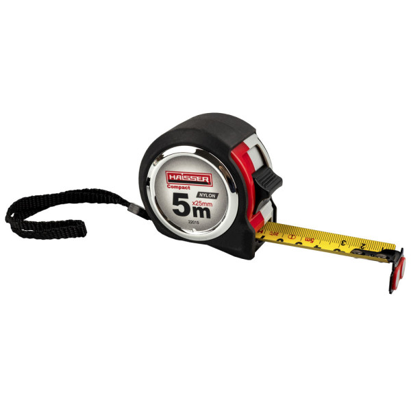 Рулетка прорезиненная автостоп 5х25мм Haisser Арт.112149