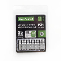 Біта РZ1*25мм хром (10шт/уп) APRO Арт.309108