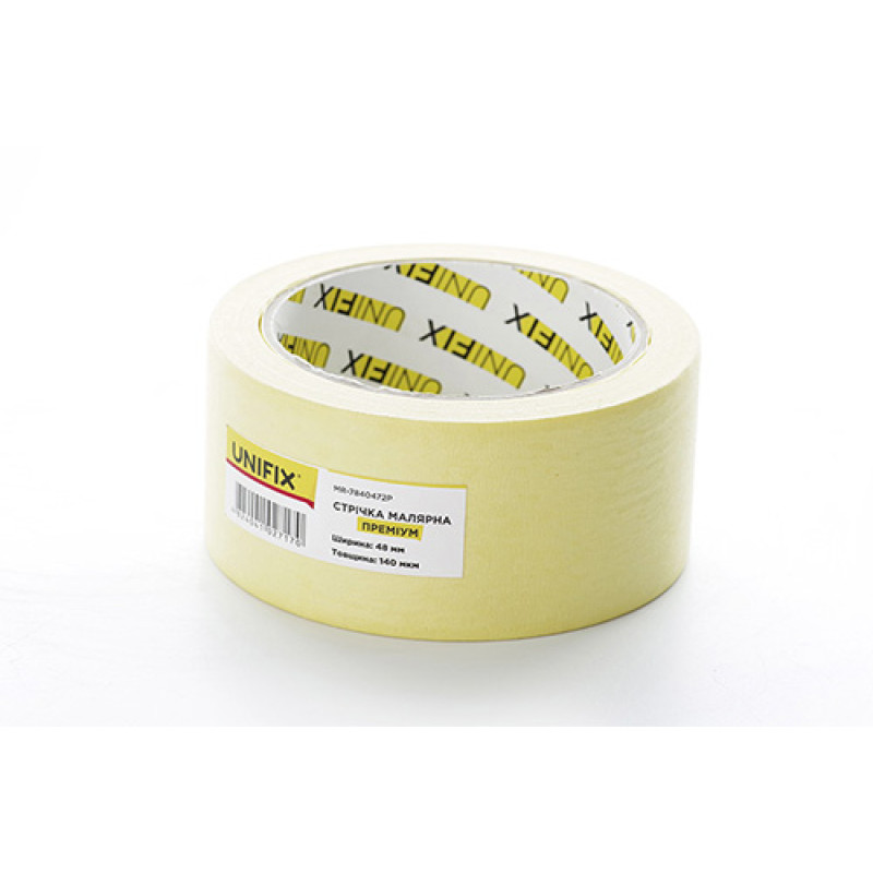 Стрічка клейка малярна MR-7840472P преміум 48мм 40м UNIFIX Арт.54879