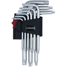 Набір Г-подібних ключів TORX з отвором 9 од HAISSER Арт.48114