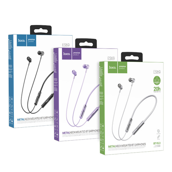 Навушники беспроводные Hoco ES69 Platinum neck-mounted Sport Арт.44590